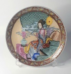 Lindo prato em porcelana oriental, med, 26 centímetros de diâmetro.