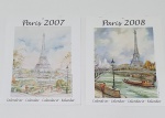 Dois calendários franceses, estes com imagens de pontos turísticos, anos 2007 e 2008.