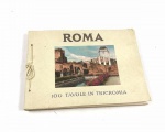 LIVRO - Livro em italiano " ROMA "  com 100 ( cem ) gravuras coloridas em excelente estado  ( 26 x 20 cm )