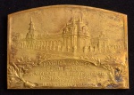 Rara Medalha Comemorativa, Inauguração do Hospital Pedro Fiorito, Data 8 de Junho de 1913, Gravador J.Gottuzzo, Bronze Prateado, Peso 100 g, Diâmetro 72 x 50 mm, Muito Bem Conservada.