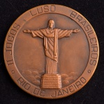 Medalha Comemorativa, CBD - II Jogos Luso Brasileiro / Rio de Janeiro, Data 1963, Peso 50 g, Diâmetro 50 mm, Muito Bem Conservada.