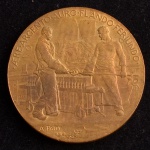 Medalha Comemorativa, França - Dinheiro de Paris, Data 1900, Bronze, Peso 27 g, Diâmetro 37 mm, Muito Bem Conservada.