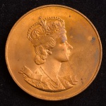 Medalha Comemorativa, Coroação de Elizabeth II como Rainha do Reino Unido, da Grã-Bretanha e Irlanda do Norte., Data 02 de Junho de 1953, Bronze, Peso 23 g, Diâmetro 37 mm, Muito Bem Conservada.