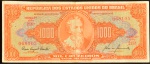 Cédula Brasileira, Thesouro Nacional - República, Valor 1000 Cruzeiros, 2ª Estampa - Série 218ª Chancelas Carlos A.Carrilho/Sebastião P.de Almeida, Período de Circulação 1949/1965, Efígie Pedro Álvares Cabral, Muito Bem Conservada.