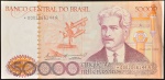 Cédula Brasileira, Banco Central do Brasil - República, Valor 50 Mil Cruzeiros, REPOSIÇÃO - Série *0002A, Chancelas Ernane Galvêas/Afonso Celso Pastore, Período de Circulação 1984/1985, Efígie Oswaldo Cruz, Soberba.