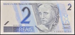 Cédula Brasileira, Banco Central do Brasil - República, Valor 2 Reais, Série A0366...A; 1ª Família Ano 1994, Flor de Estampa.