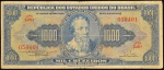Cédula Brasileira, Valor 1000 Cruzeiros, 1ª Estampa, Período de Circulação 1943/1960, Série 539ª - Chancelas Claudionor de Souza Lemos/Eugênio Gudin, Efígie Pedro Álvares Cabral, Muito Bem Conservada