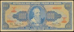 Cédula Brasileira, Valor 1000 Cruzeiros, 1ª Estampa, Período de Circulação 1943/1960, Série 1452ª - Chancelas Carlos A. Carrilho/Clemente Mariani, Efígie Pedro Álvares Cabral, Muito Bem Conservada.