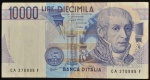 Cédula Estrangeira, ITÁLIA, Valor 10000 Liras, Data 1984, Soberba.
