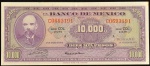 Rara Cédula do MÉXICO, Valor 10.000 Pesos, Data 18/01/1978, com Pequenas Manchas no Canto Superior - Flor de Estampa.