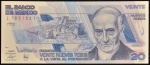 Cédula do MÉXICO, Valor 20 Novos Pesos, Data 31/07/1992, Flor de Estampa.
