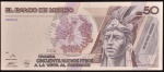 Cédula do MÉXICO, Valor 50 Novos Pesos, Data 31/07/1992, Flor de Estampa.