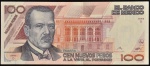 Cédula do MÉXICO, Valor 100 Novos Pesos, Data 31/07/1992, Flor de Estampa.