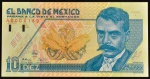 Cédula do MÉXICO, Valor 10 Novos Pesos, Data 10/12/1992, Flor de Estampa.
