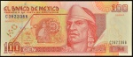 Cédula do MÉXICO, Valor 100 Novos Pesos, Data 10/12/1992, Flor de Estampa.