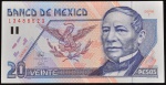 Cédula do MÉXICO, Valor 20 Pesos, Data 06/05/1994, Flor de Estampa.