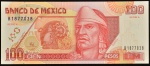 Cédula do MÉXICO, Valor 100 Pesos, Data 06/05/1994, Flor de Estampa.