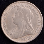 Moeda Estrangeira, INGLATERRA, Rainha Vitória, Valor Crown , Data 1893, Prata, Peso 28 g, MBC/Soberba.