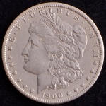 Moeda Estrangeira, USA, Valor Dollar ( Morgan ), Ano 1900 O, Prata, Peso 26,6 g, Soberba.