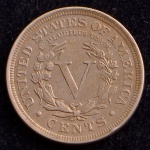 Moeda Estrangeira, USA, Valor V Cents, Ano 1910, Níquel, Soberba.
