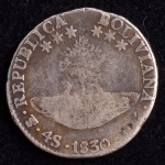 Moeda Estrangeira, Bolívia, Valor 4 Soles, Ano 1830, Prata, Muito Bem Conservada.