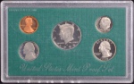 Coleção de Moedas, USA, Valores 1; 5; 10; 25 e 50 Cents de Dollar, Ano 1998, Mint Proof Sets, Cartela Original, Flor de Cunho.