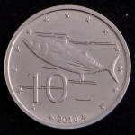 Moeda Estrangeira, COOK ISLAND, Valor 10 Cents, Data 2010, Níquel, Flor de Cunho.