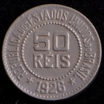 Moeda Brasileira, Valor 50 Reis, Ano 1926, Níquel, Soberba.