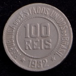 Moeda Brasileira, Valor 100 Reis, Data 1932, Níquel, Muito Bem Conservada.