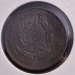 Moeda do Brasil, República, Valor 20 Reis, Ano 1895, Bronze, Muito Bem Conservada/ Soberba