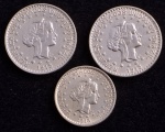 Moedas do Brasil, República, Valores 500 e 1000 Reis, Ano 1913, 5º Tipo - Estrelas Soltas, Prata, Peso Total 25g, Soberbas/FC.