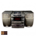 ANTIGO APARELHO DE SOM AIWA, RÁDIO, CDS E TOCA-FITAS - 120V - T MODELO CX-NV50U - FUNCIONANDO.