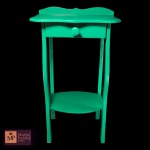 MESINHA DE CANTO PARA TELEFONE EM MADEIRA NA COR VERDE COM GAVETA - MED 70 X 26 X 42 CM.