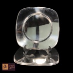 LA CUISINE - CONJUNTO COM QUATRO SOUSPLATS QUADRADOS EM INOX - MED: 33 X 33 CM.