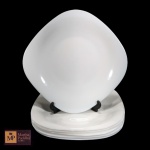 LUMINARC - SEIS PRATOS PARA SOBREMES FRANCESES, QUADRADOS, EM VIDRO BRANCO - MED 19 X 19 CM.