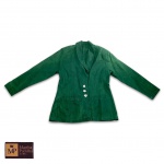 BLAZER FEMININO EM LINHO VERDE - MED: 68 CM E OMBRO: 43 CM.