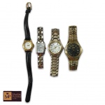 QUATRO RELÓGIOS  DE PULSO -  TIMES SQUARE, ORIMET, GUESS E GUCCI  - NÃOTESTADOS.