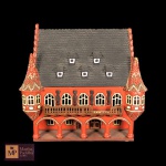 MIDENE -  CASA DE VELA EM CERÂMICA ALEMÃ FEITA A MÃO, COM RIQUÍSSIMOS DETALHES -   MED:19 X 20 X 12 CM  AS CASAS DE VELAS SÃO FEITAS À MÃO DE ARGILA VERMELHA POR MESTRES ARTESÃOS EXPERIENTES. CADA CASA DE VELAS (AROMA) É ÚNICA EM SI MESMA DE VALOR PARTICULAR. FORMAM-SE TAMBÉM RÉPLICAS DE EDIFÍCIOS HISTÓRICOS E CASAS DE FANTASIA.. -.APRESENTA PERDAS.