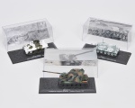 Lote composto por 03 miniaturas de coleção de veículos militares em metal esmaltado sendo: SU 122, M-10 Tank Destroyer e AMX AU F1 Acondicionados em estojo. Med do maior: 09 x 04cm