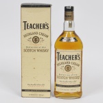 BEBIDAS - Teachers - Whisky escocês perfection of old Scotch Whisky, 1 litro acondicionado em embalagem original - Lacrado