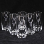 BOHEMIA - 06 copos para água dito long drink em cristal translúcido. Med: 13cm