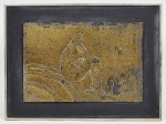 ESTHER - Figura Feminina Sentada - Gravura talhada em metal, assinada no CIE, datada de 1946 e Medindo: 46 x 31cm (Apresenta desgastes por oxidação)