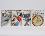 Coletânea Biblioteca Visual Altea - 04 livros amplamente ilustrados sendo: Barcos, Tubarões, Cinema e Exploradores.