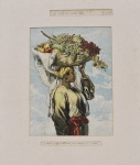 GEORGE C. LEIGHTON - Uma cena no mercado de frutas do Rio de Janeiro - Xilogravura. Impressão de 1856 por J. Gilbert. Med:  31,5x24,5cm