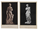 VENUS DE MILO E VENUS E O CUPIDO - Duas Pranchas em processo oleográfico de alto custo, onde se reproduz a imagem em tela ou em papel com incrível perfeição. Edição Espasa Y Comp. Ano de 1880  Med: 30,5 x 19,5cm