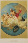 LA VIA LACTEA - Prancha em processo oleográfico de alto custo, com cercadura a ouro onde se reproduz a imagem em tela ou em papel com incrível perfeição. Edição Espasa Y Comp. Ano de 1880  Med: 30,5 x 20,5cm