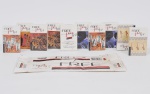 COLECIONISMO - Indústria Fumageira - Raro pacote com 10 maços de cigarro free com estampas comemorativas do Free Jazz festival 1997 realizado no Museu de Arte Moderna, conjunto composto de 09 maços lacrados e 01 vazio e capa envoltória do pacote. O presente conjunto foi ofertado as autoridades presentes no dia da Inauguração. Design de Autoria de Dicélio Russo