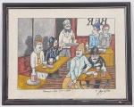 JORGE DE SALLES - Homenagem a Degas, Picasos e Lautrec - Guaxe sobre papel assinado no CID. Med: 65 x  51cm
