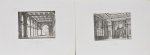STUCCHI - Duas Gravuras a Metal denominadas "Sala" e "Portico Che Mette Al Giardino" do Gravador Italiano Stucchi catalogado no Benesit 21 x 28cm - Século XIX