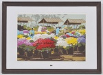 ARMANDO ROMANELLI - Mercado das flores - Serigrafia tiragem 233/300 assinado no CID, Med: 53 x 39cm (Obra) 76 x 56cm (Total)